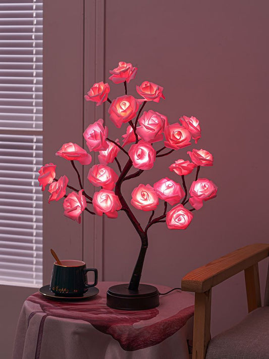 Lámpara de Árbol con 24 Rosas