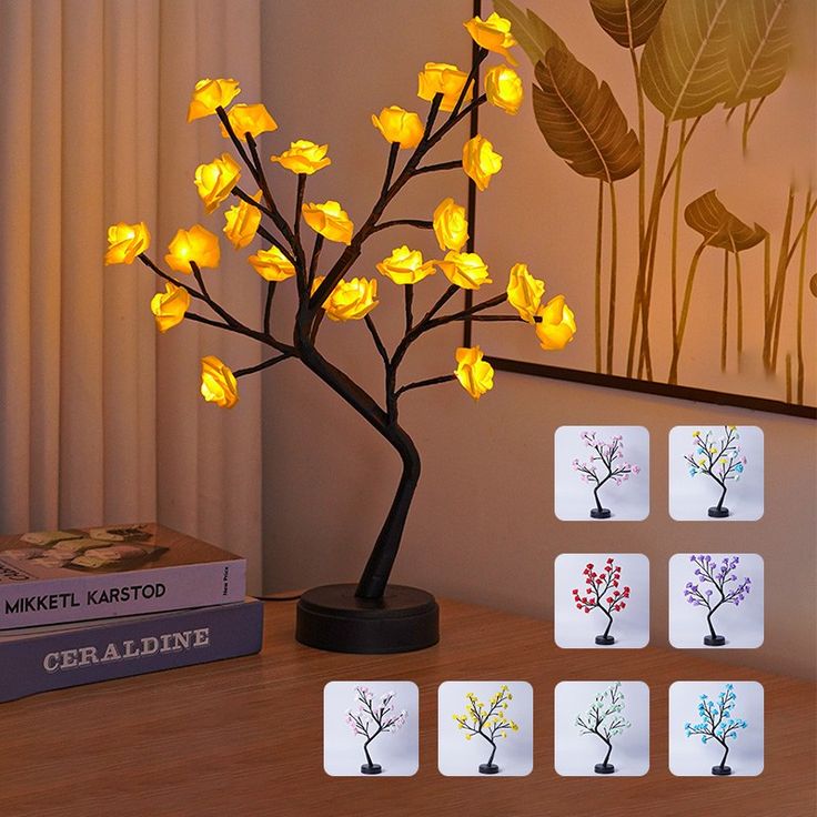 Lámpara de Árbol con 24 Rosas